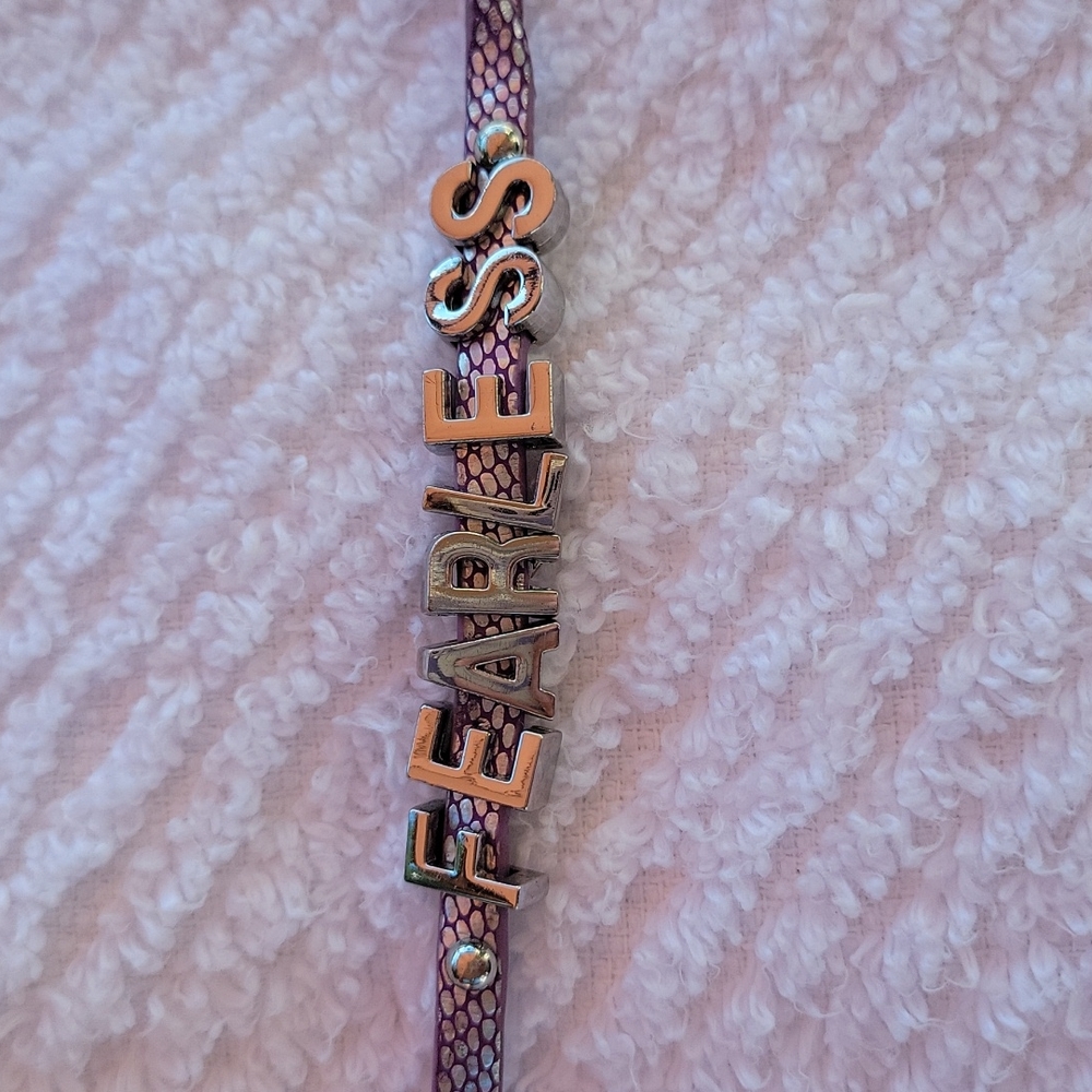 Purple & Silver "Fearless" Bracelet!!!
